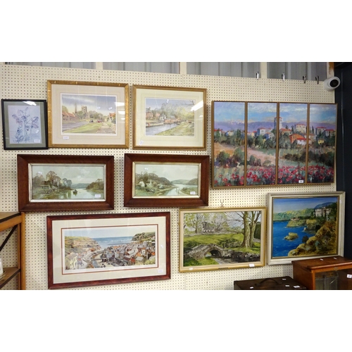408 - A quantity of pictures and prints. (9)