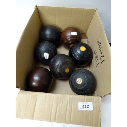 412 - Six bowling jacks.