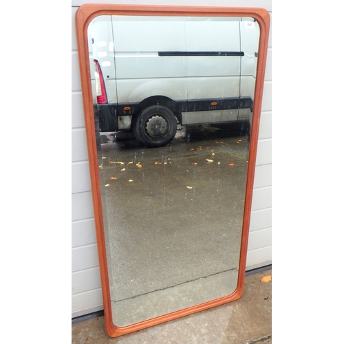 707 - Teak framed wall mirror