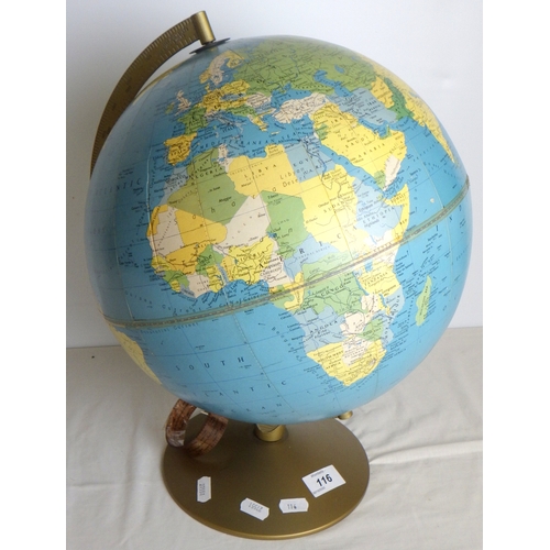 116 - A terrestrial globe, c1970.