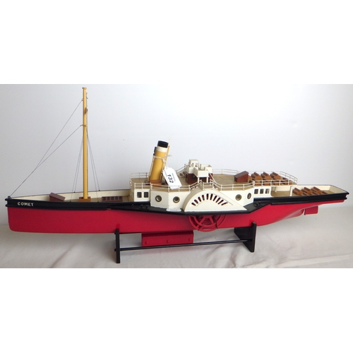 132 - Comet - a paddle steamer ship model