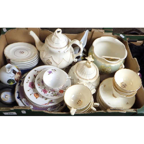160 - A Victorian part tea service, other ceramics.