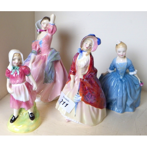 211 - Four various Royal Doulton figurines