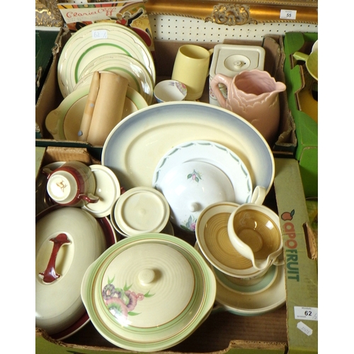 62 - A quantity of Art Deco Ceramics to include Clarice Cliff, Susie Cooper etc af.