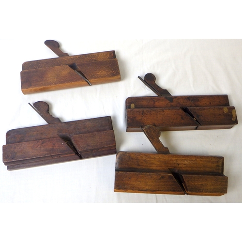 75 - Four antique wooden planes, York interest High Ousegate & Ebor works (4).