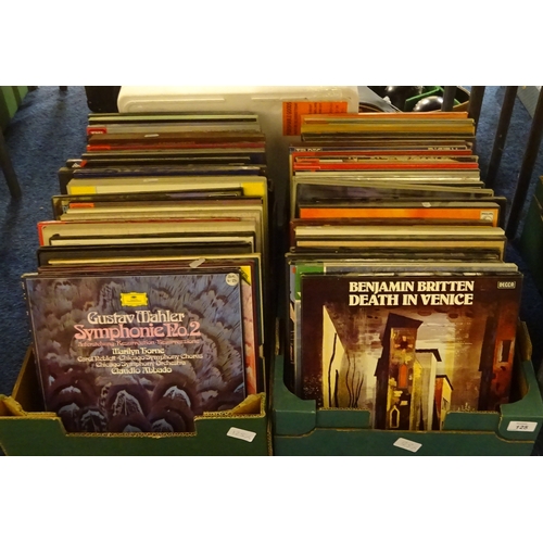 125 - Three boxes of mainly classical records / Lps.