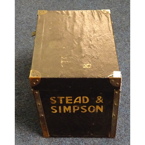 68 - A Stead and Simpson brass mounted box.