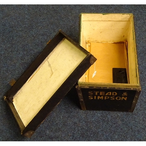 68 - A Stead and Simpson brass mounted box.