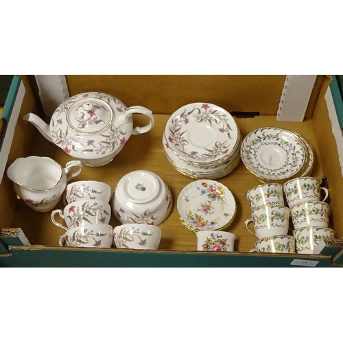 179 - A part Paragon tea set together with various  tea sets and pin dishes to include Crown Derby, Minton... 