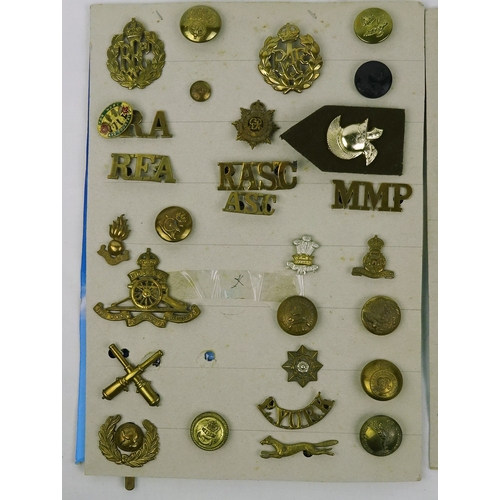 416 - Various military interest buttons and badges