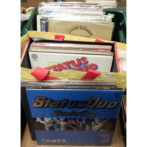 197 - A collection of various Lps, singles and tapes mainly pop music to include Rod Stewart, Elton John, ... 