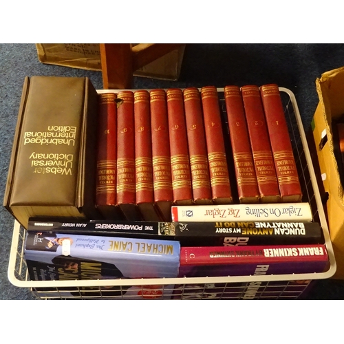 154 - Various books and records; a vintage wedding veil, boxed.  (5)