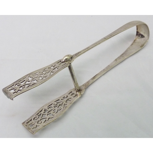 336 - A silver asparagus tongs, Sheffield 1907.  210mm long / 115gr
