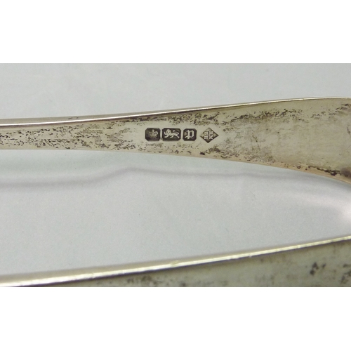 336 - A silver asparagus tongs, Sheffield 1907.  210mm long / 115gr
