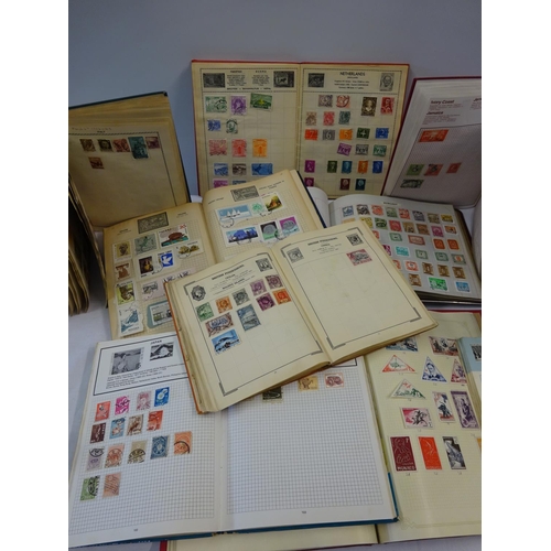 120 - A collection of ten stamp albums.