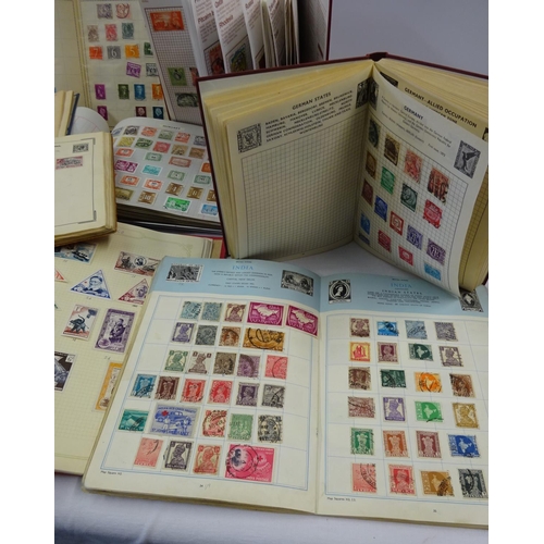 120 - A collection of ten stamp albums.