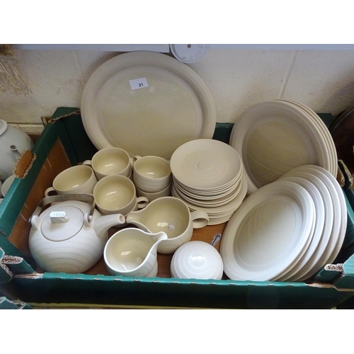 21 - A large quantity of Hornsea Concept dinner and tea ware. 50 pieces.