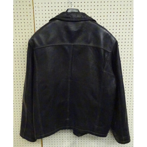 24 - A Racing Green soft leather jacket size M.