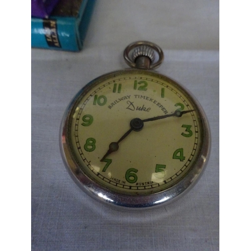 27 - A collection of railway books, Railway pocket watch, Scottish ordnance maps, children's books (2).