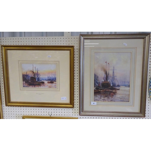 44 - Frank William Scarborough: Two framed prints 50 x 43cm & 45 x 66 cm 