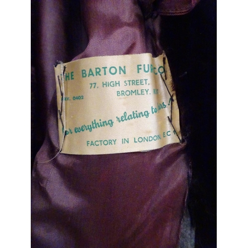 60 - A vintage Beaver lamb coat, The Barton Fur Co.