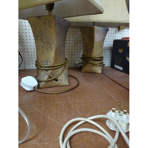 64 - A pair of modern table lamps together with 3 further table lamps (5).