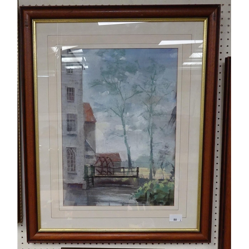 80 - A pair of framed pastel paintings signed C J A Stones 68 x 85cm.