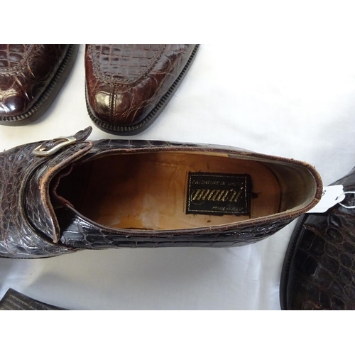 9 - Three pairs of gentlemans designer shoes , Charles Jourdan and Wildsmith & Co, and Mauu (various siz... 