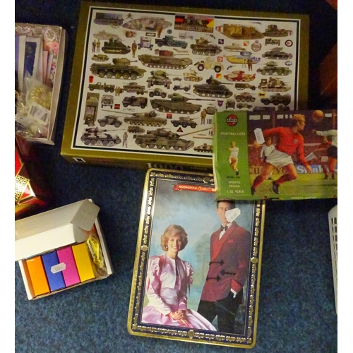 130 - A Matchbox Rolls Royce together with misc Dvds, Lord Of The Rings Tapes, Airfix Footballers etc.