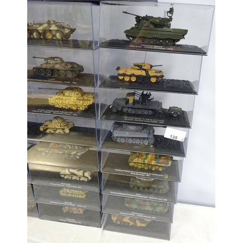 135 - A collection of Deagostini tanks and army vehicles (39).