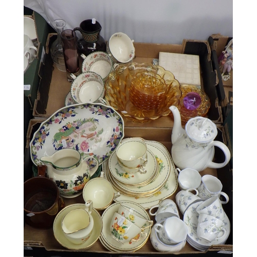 177 - A large quantity of various ceramics and glass ware to include Royal Doulton, Royal Albert, Indian T... 