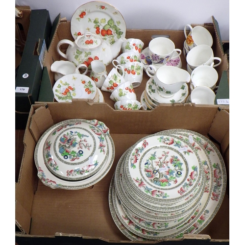 177 - A large quantity of various ceramics and glass ware to include Royal Doulton, Royal Albert, Indian T... 