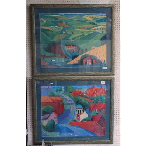 40 - Two framed David Hockney prints 