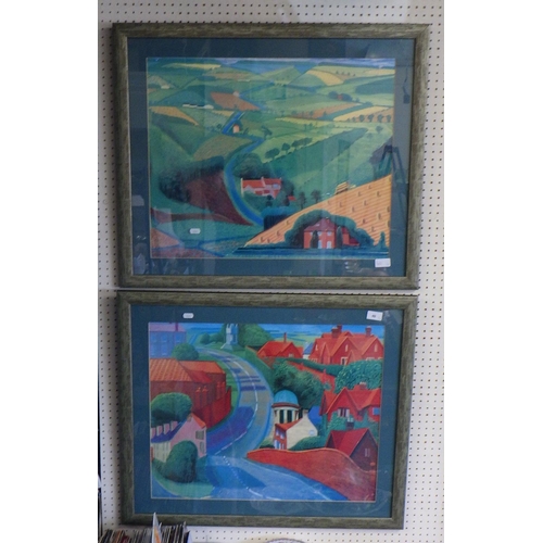 40 - Two framed David Hockney prints 