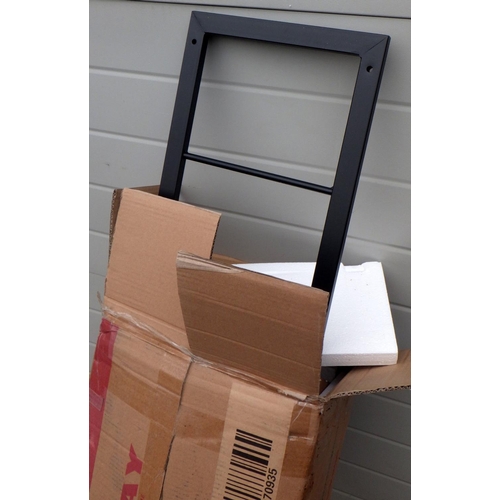 506 - A boxed computer desk, chair etc (4)