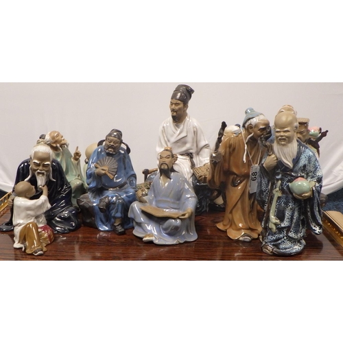 68 - A qty of Chinese Mud Men figurines