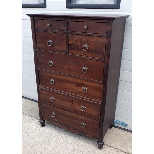 666 - A tall modern chest of drawers, 88cm wide, drawers a bit sticky