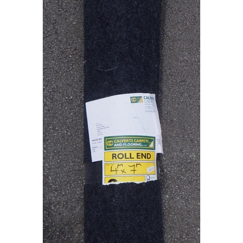 705 - A carpet roll end, dark grey