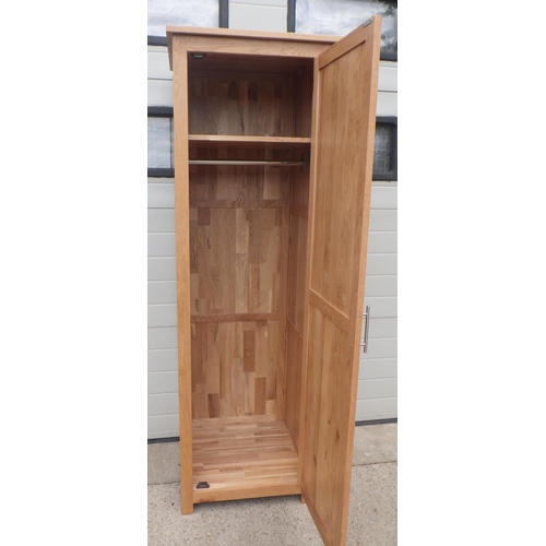 774 - A modern oak narrow wardrobe, 62cm wide