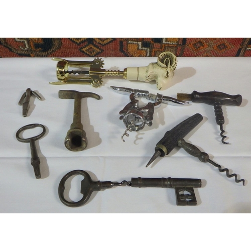 131 - Corkscrews, train keys etc