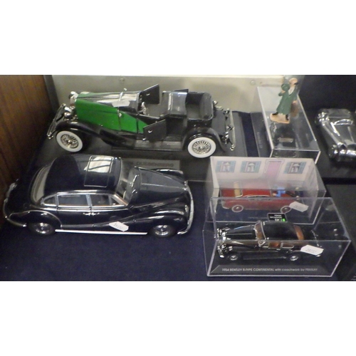 140 - A collection of die-cast car models and car-shaped bookends.  Some a/f