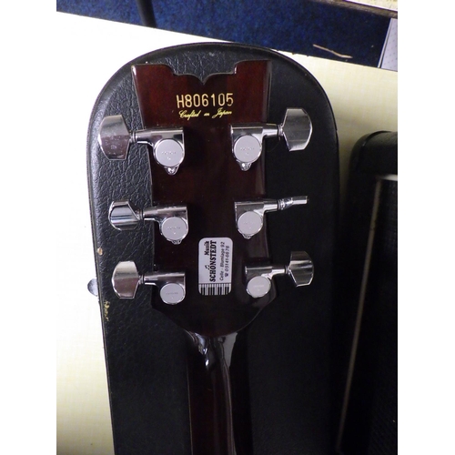 193 - An Ibanez model AN-?? guitar in hard case; a Gibson guitars soft case. (2)