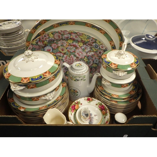 199 - Various tablewares and ceramics.  Some a/f (3)