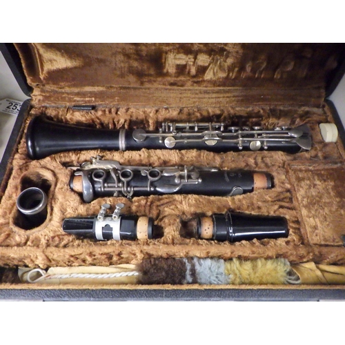 252 - A cased German Flute.