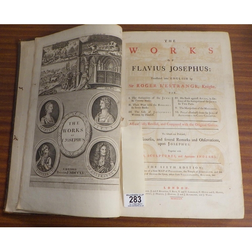 283 - Books: Josephus's Works 1755.