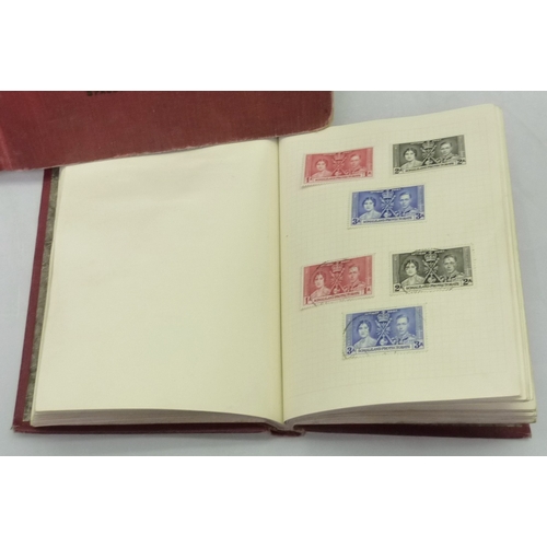 342 - Two stamp albums containing a collection of British and Empire postage stamps incl 1d reds; dominion... 