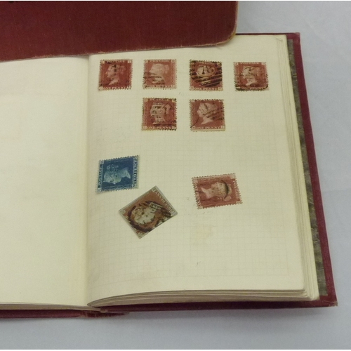 342 - Two stamp albums containing a collection of British and Empire postage stamps incl 1d reds; dominion... 