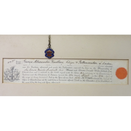 347 - An Imperial Service Medal; other civil and military interest medals and badges, silver fobs etc; a f... 