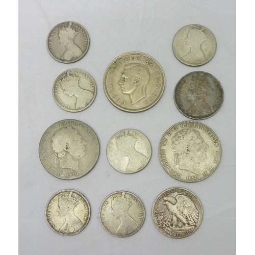 348 - A collection of coins incl a George III 1820 crown; Victorian and later silver issues; a Churchill c... 