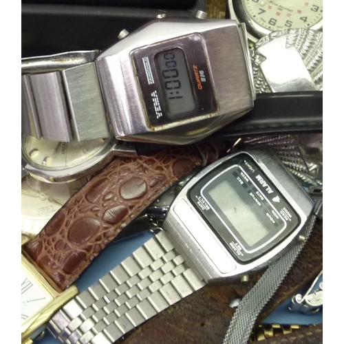 364 - Wristwatches incl a Yema Fairchild Digital Quartz, an Enicar Star, a ladies Charles Ward bracelet wa... 